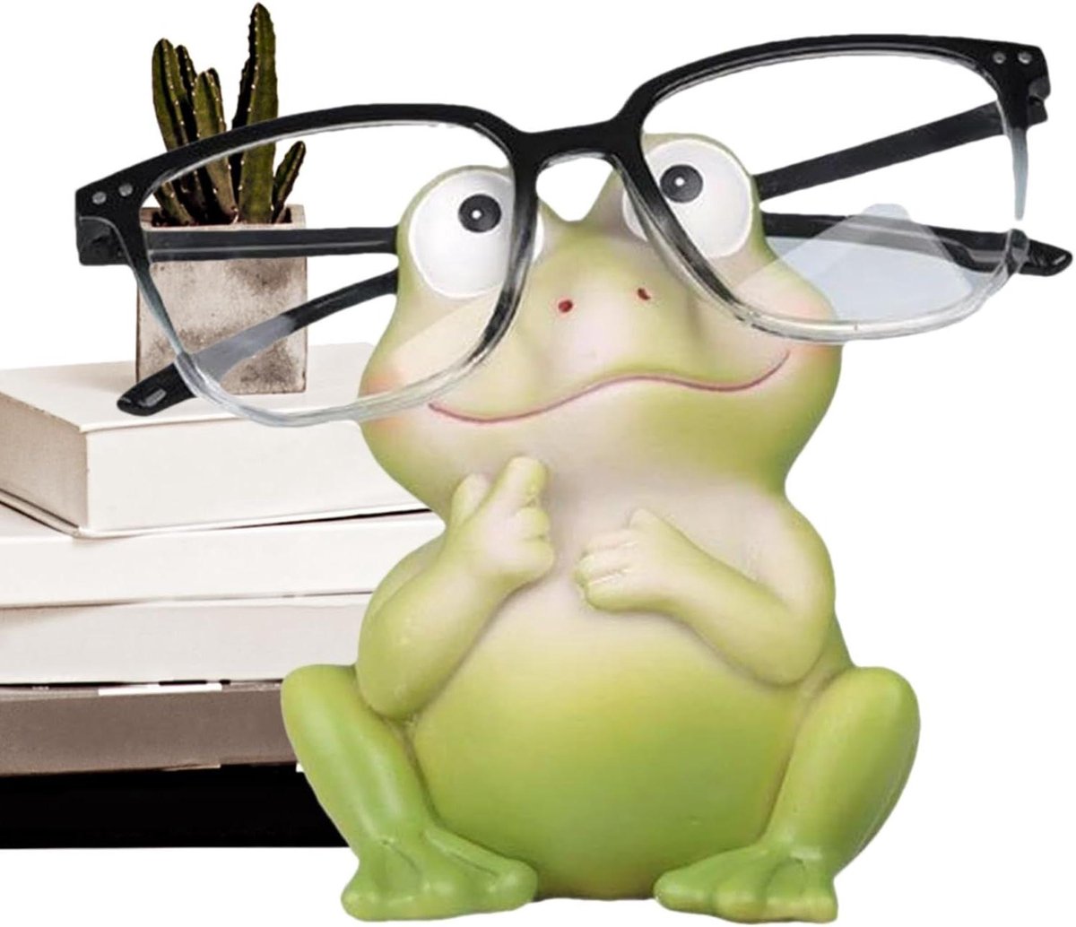 Brilhouder - Bureau accessoire - Brillen bewaren - Creatief kikker design - Compact formaat - Groen