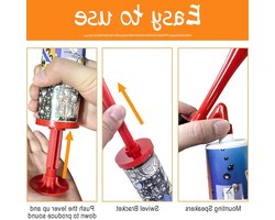 Dailygoods - 4 stuks handheld luchthoorn, WideSmart mini luchthoorn handpompen, perslucht toeter, signaalhoorn, luchthoorn, luid geluid maken toeters voor bootvaren sportevenementen, feesten, verjaardagen
