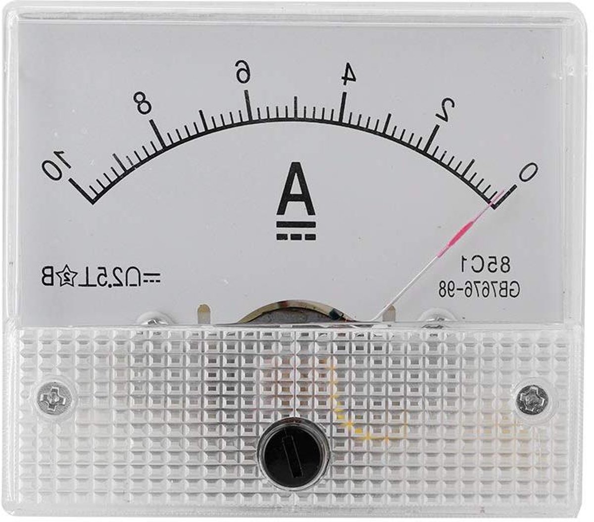 Analoge Ampèremeter - Spanning Paneel - Experimenten Uitvoeren - 2.5 Nauwkeurigheid - 0-10A DC - Zwart