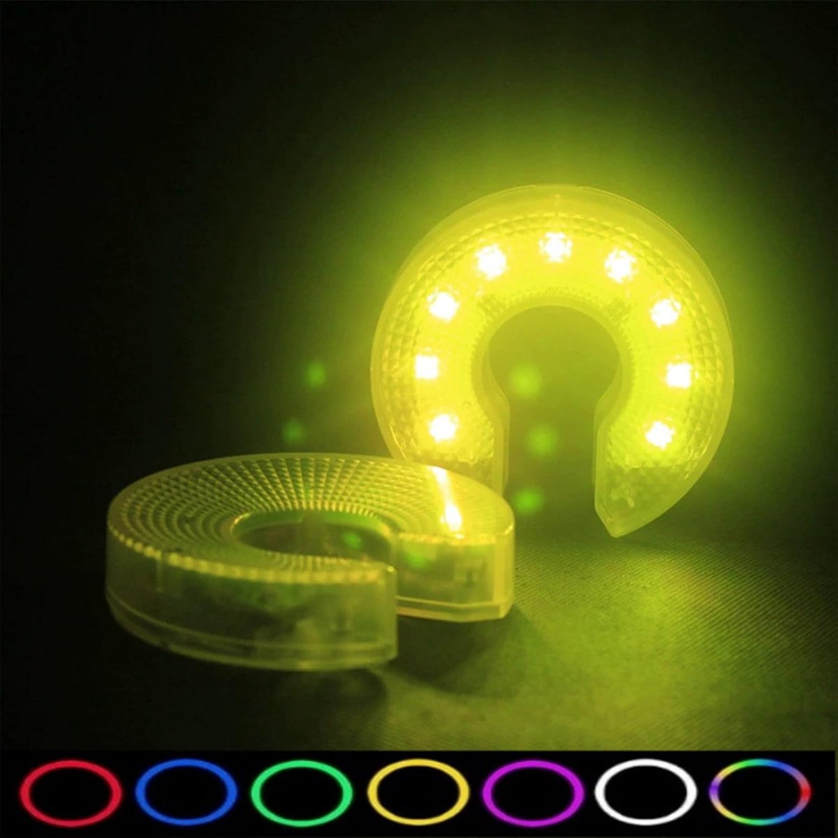 Lichtring Vlaggenmast - Verlichting Gazon - Avond Activiteiten - Werkt op Batterijen - 10 cm - Kleurwissel thumbnail 5