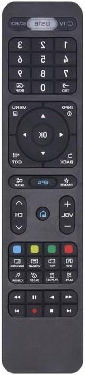 TV Afstandsbediening - Universele Controller - Probleemloze Bediening - Directe Werking - 50 Gram - Zwart