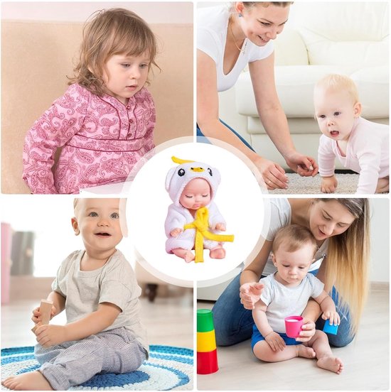 Simulatiepop Speelgoed - Echt uitziende pop - Kinderen Spelen - Beweegbare gewrichten - 11 cm - Wit — afbeelding 5