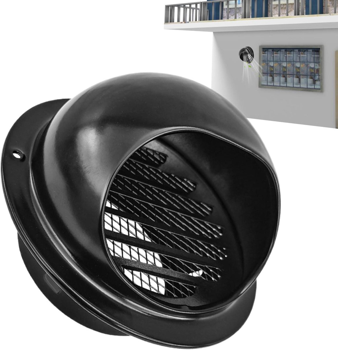 Ventilatierooster - Afdekking Vliegengaas - Luchtstroom Optimaliseren - Roestvrij Staal - 