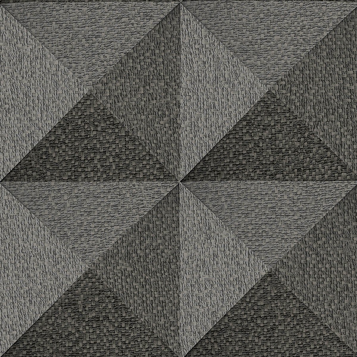 Exclusief luxe behang Profhome SA524104-DI vliesbehang hardvinyl warmdruk in reliëf gestempeld met geometrische vormen glimmend antraciet zwartbruin parelmoer-grijs zilver 5,33 m2