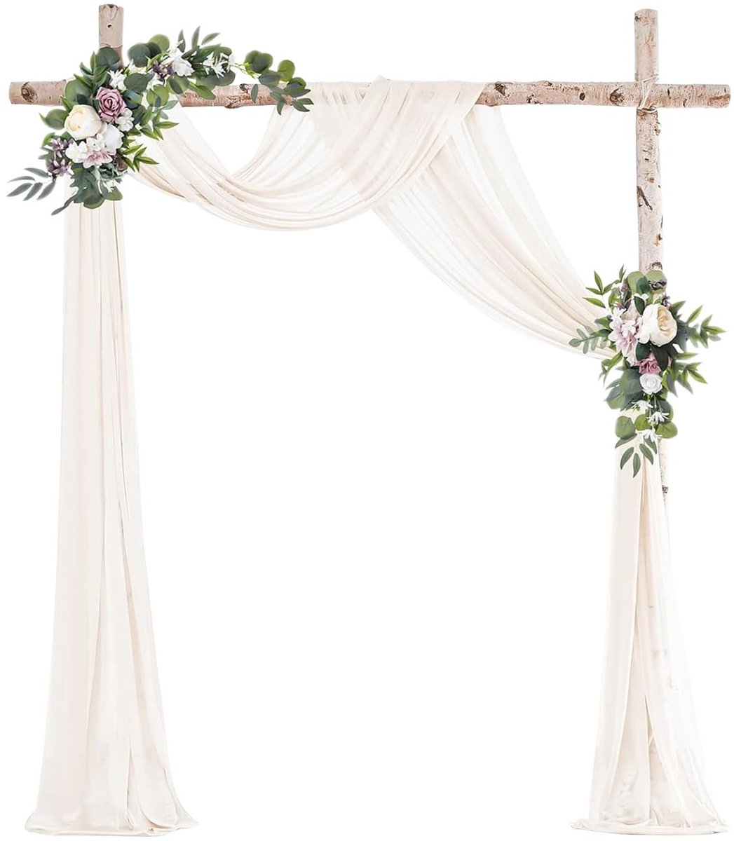 Transparante Tulle Tapisserie voor Trouwerij, 75 x 600 cm, Elegante Decoratie voor Ceremon