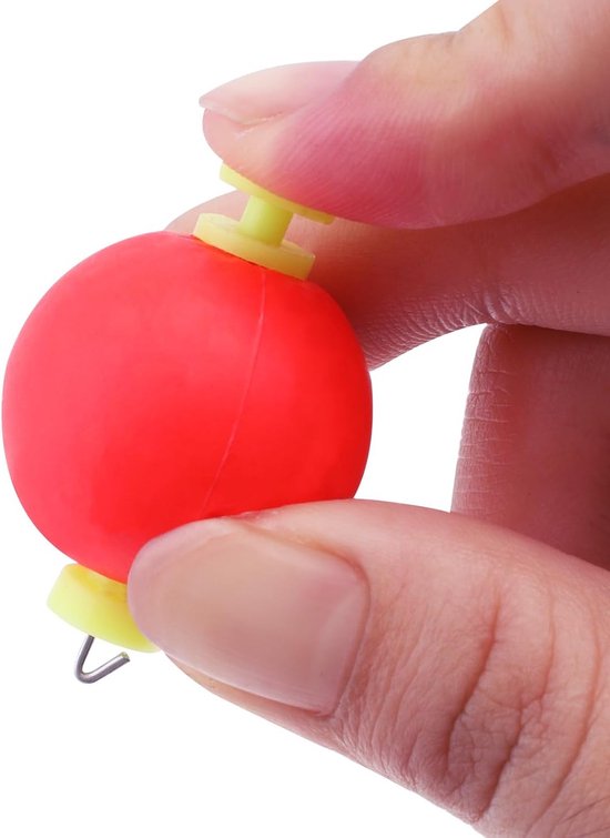10 Stuks EVA Foam Vissen Drijvers - Ronde Bobbers met Snap-On Drukknop, Ideaal voor Hengelsport — afbeelding 2