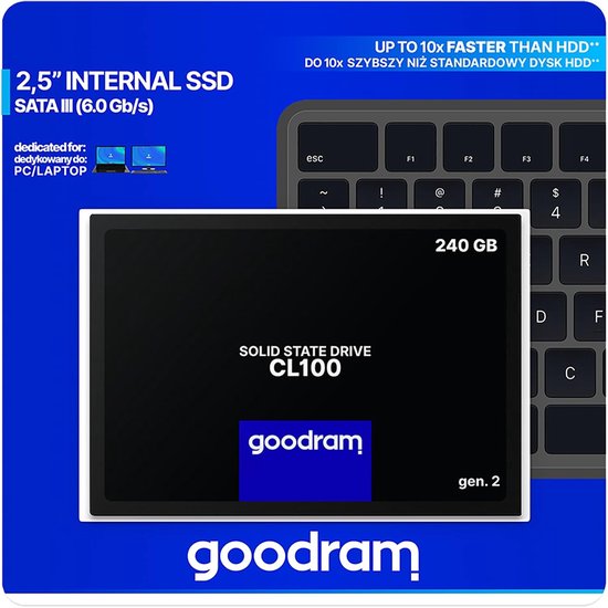 Interne SSD - Opslag Schijf - Sneller Werken - Hoge Prestaties - 240 GB - Veelkleurig van Merkloos — afbeelding 2