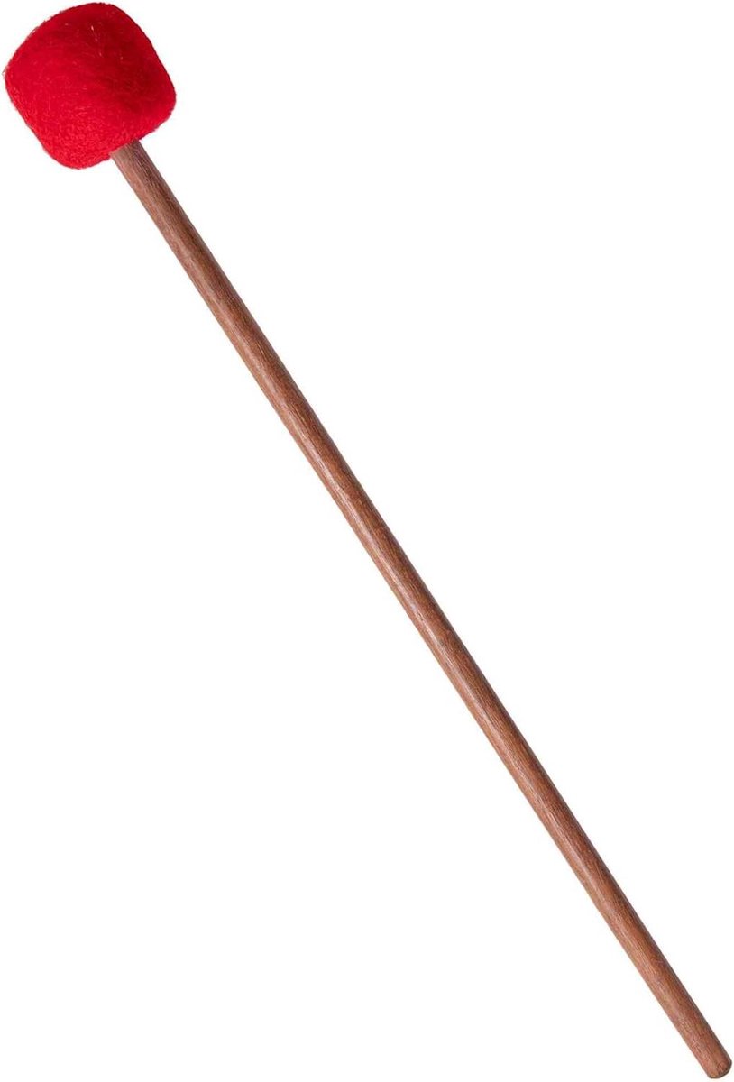 Houten Klopstok - Klapstok Klankstaaf - Klankschalen Gebruiken - Intensieve Krachtige Tonen - 41 cm - Rood