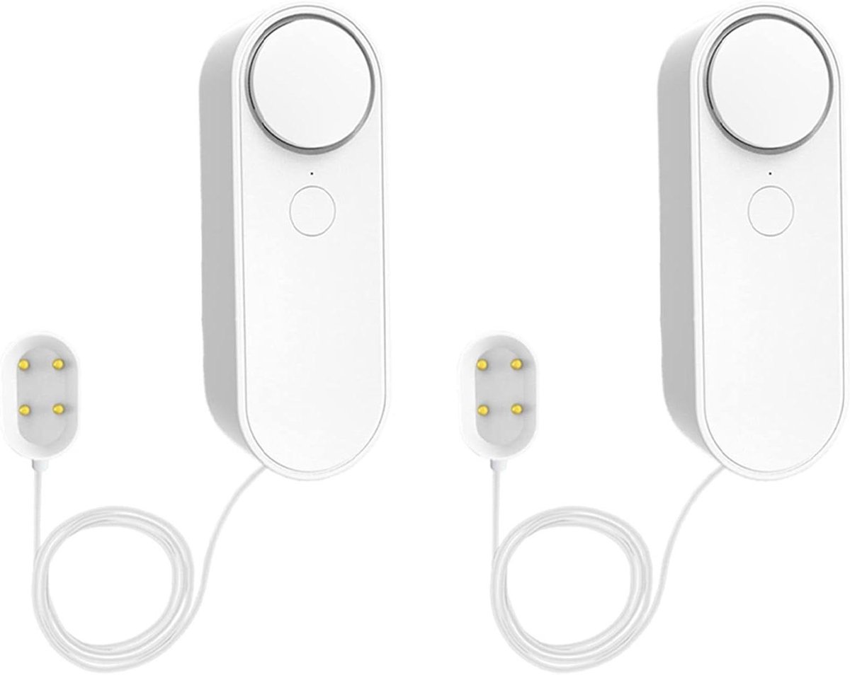 Waterlekkage Sensor - Lekdetector Alarm - Huis Beveiligen - App Meldingen - 2 Stuks - Wit