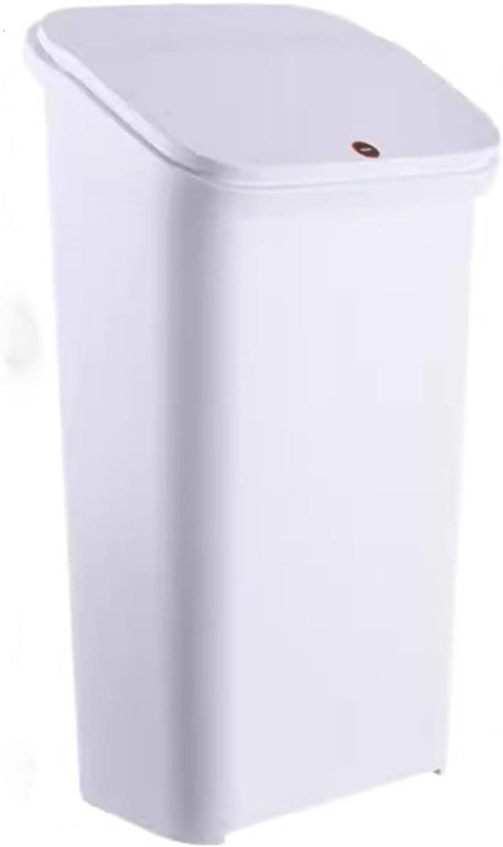 Keuken Prullenbak - Afval Emmer - Ruimte Netjes Houden - Druk Deksel - 20 Liter - Wit
