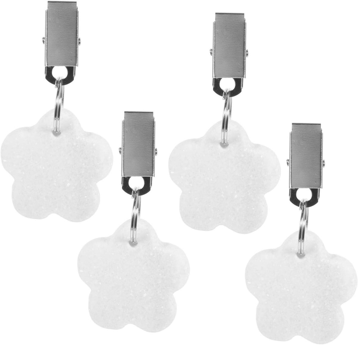 Tafelkleed Gewichten - Bloemvorm Clips - Buiten Tafelen - Winddichte Fixatie - 4 Stuks - Zwart