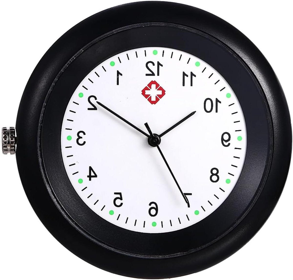 Verpleegsterhorloge Analoog - Zakhorloge Ketting - Nauwkeurig Tijd Bijhouden - Grote Duidelijke Wijzerplaat - 44 cm Kastdiameter - Blauw