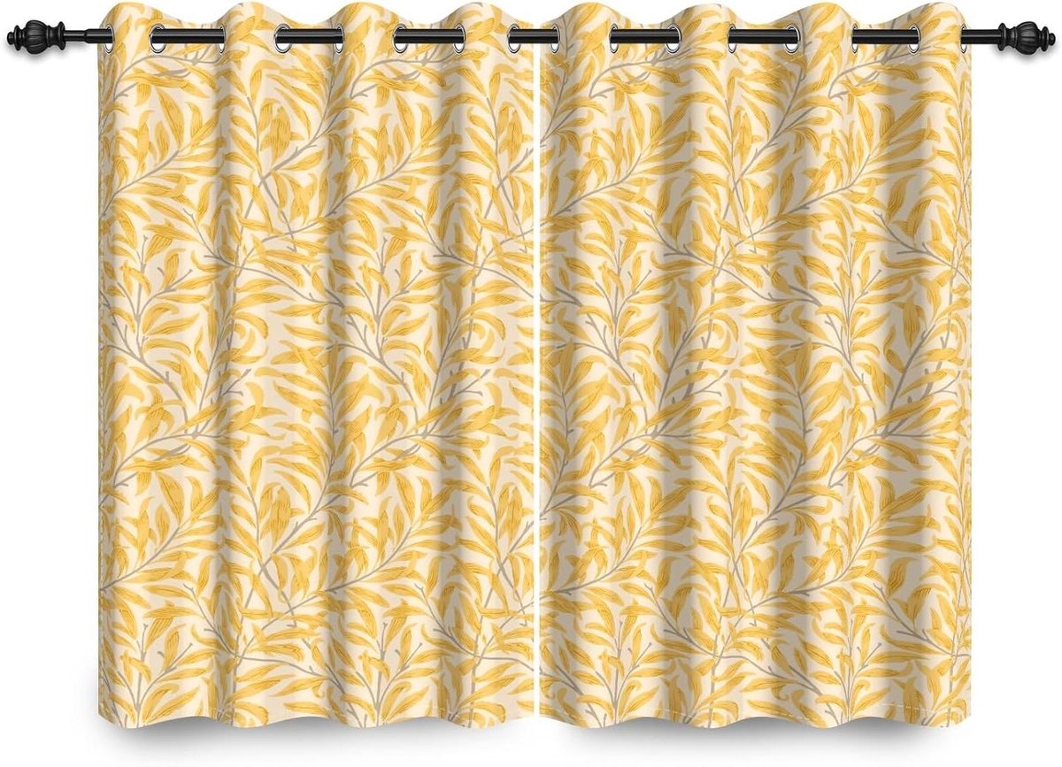 Verduisteringsgordijn Planten - Decoratieve panelen - Kamer decoreren - Warmte isolerend -