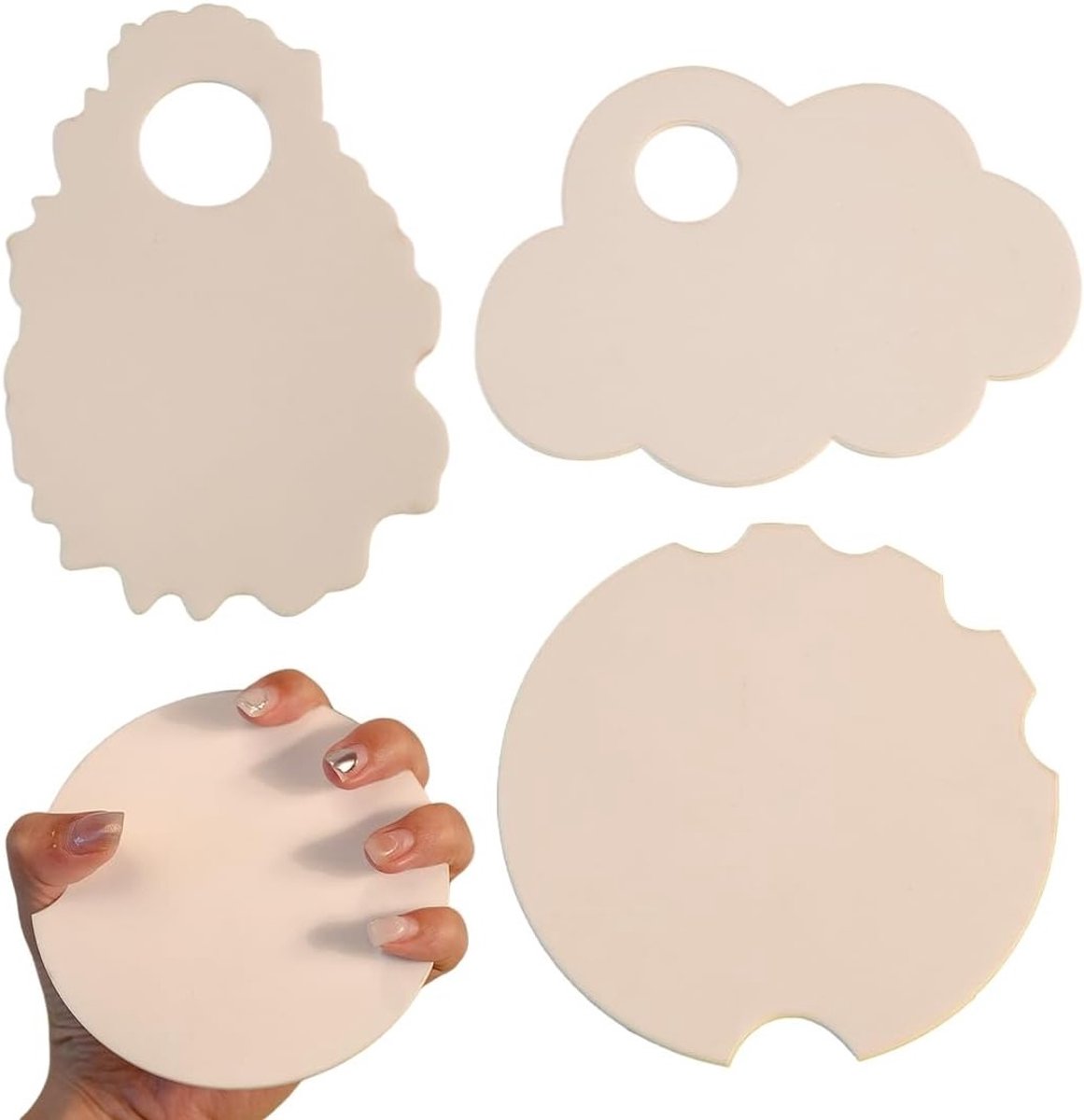 Nail Art Oefentips - 3 Stuks Acryl Display voor Nagelkunst Fotografie en Accessoires