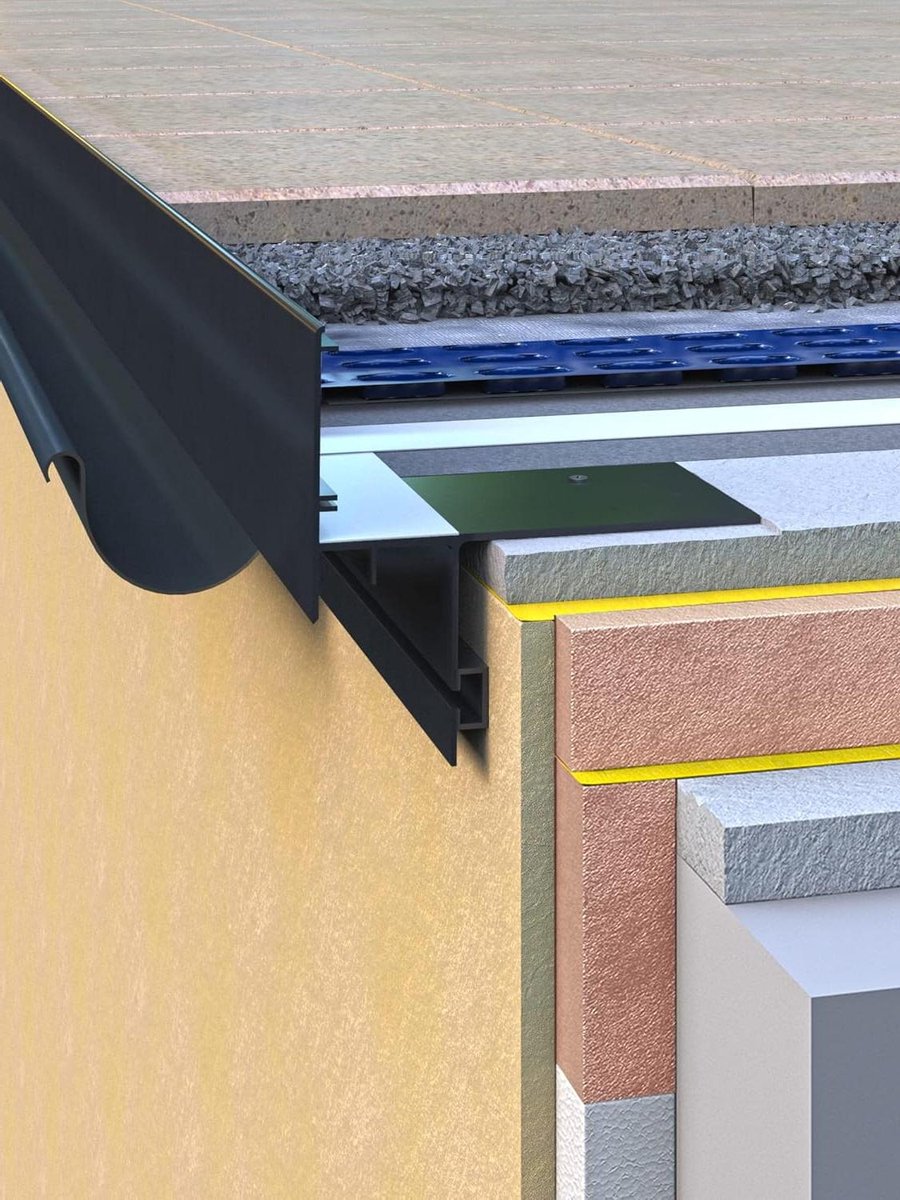 Aluminium Binnenhoek - Dakrandprofiel Hoek - Terrassen Afwerken - Gepoedercoat Oppervlak -