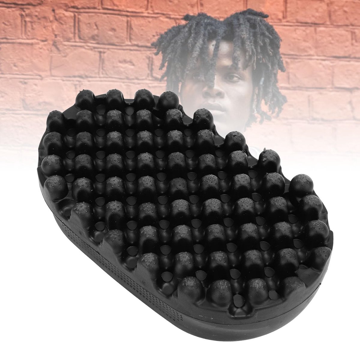 Draaiborstel voor Dreadlocks en Afro Krullen - Ergonomische Rubberen Stylingtool