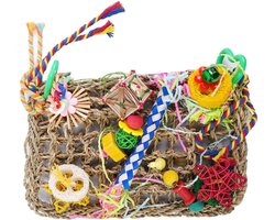 aladdien - Rattan Ball Speelgoed - Veilig voor vogels - Gemaakt van natuurlijke materialen - Kleurrijk en duurzaam - Stimuleert speelgedrag - Geschi...