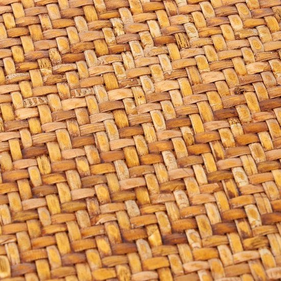 Rond Vloerkussen - Japans Tatami - Ontspannen Zitten - Handgeweven Natuurlijk - 40x40x17cm - Koffie — afbeelding 2