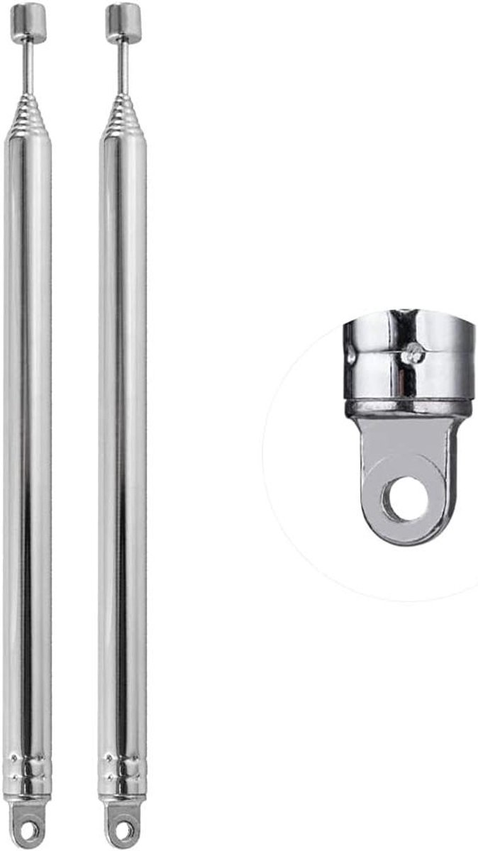 Draagbare Radio Antenne - Telescopische Antenne - Radio Ontvangst - 8 Secties - 720 mm Uitgeschoven - Zilver