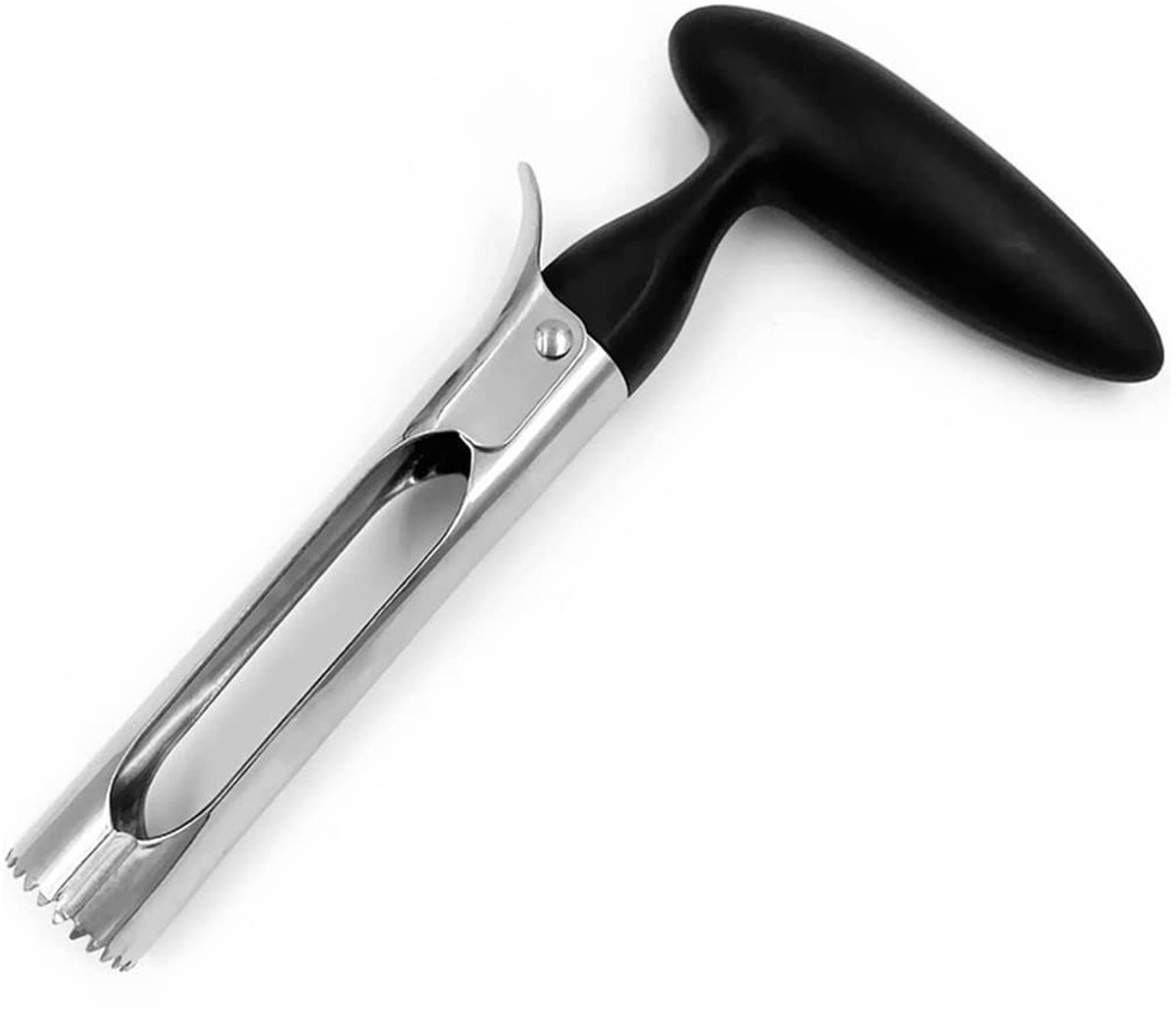 Voarge Appelboor van RVS - Ergonomisch en Roestvrijstalen Mes - Zwart