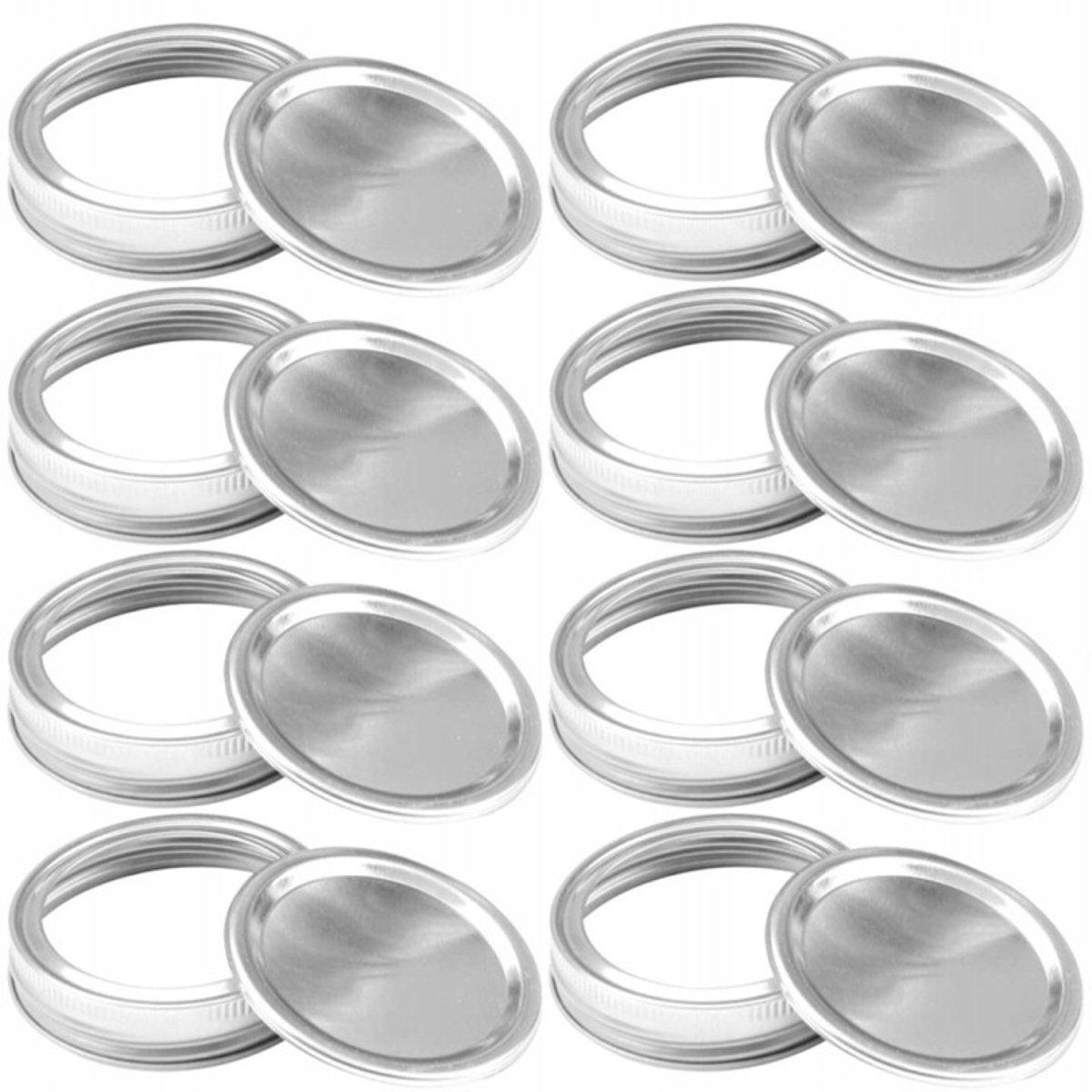 Zilverkleurige aluminium afsluitdop voor weckpotten.