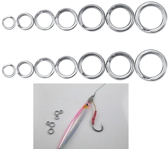 Virtubuy - Split Ring Connector - Dubbele Cirkel Verbinder - Robuust en Corrosiebestendig - Zilver - Visaccessoires - Perfect voor Vissen - 100 Stuks — afbeelding 3