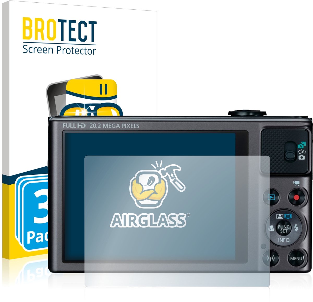 Screenprotector 3 Stuks voor Canon PowerShot SX620 HS Beschermglas transparant