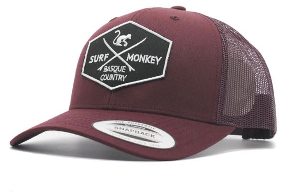 Surf Monkey - Trucker Cap - 6 Panel - One Size - Snapback - Granaat