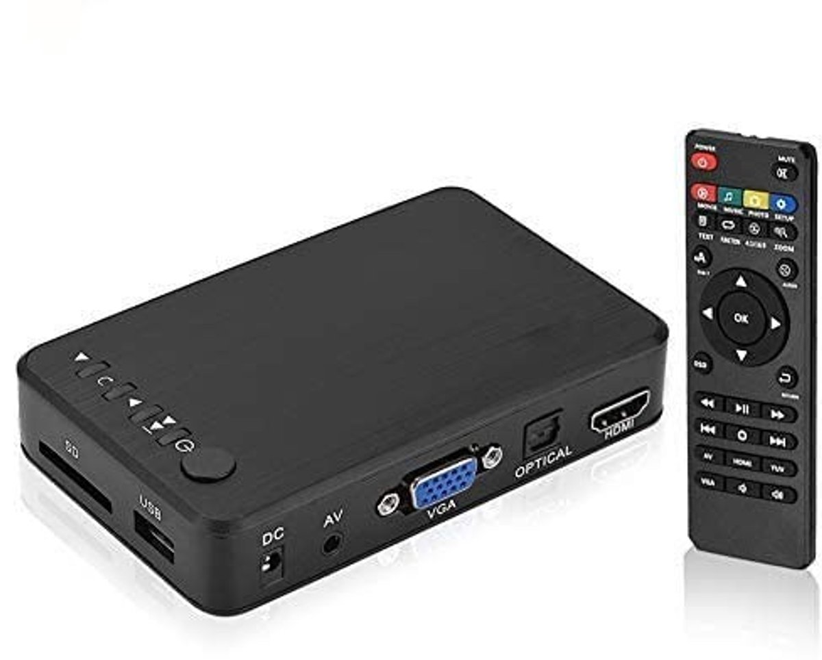 HDMI Multimedia Speler 1080p Full HD Met Afstandsbediening