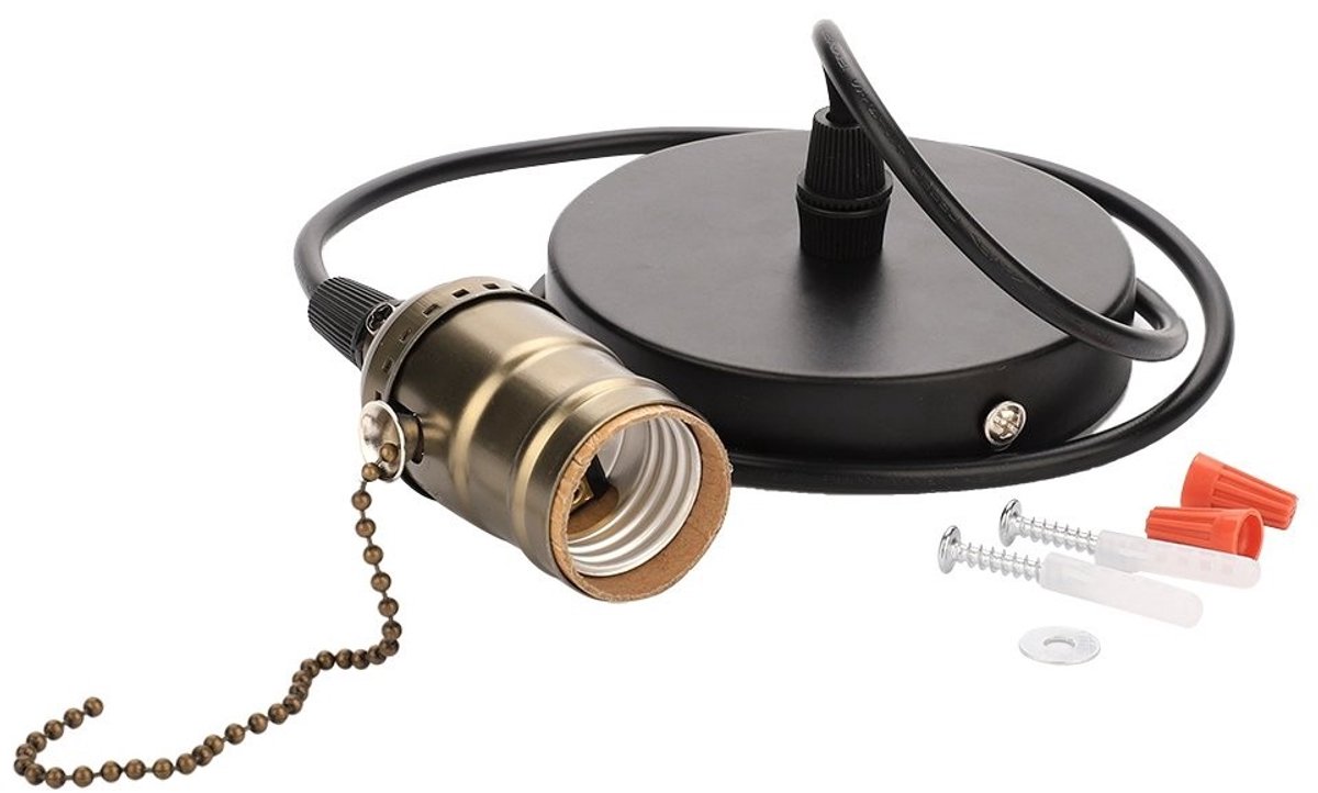Byshayne - Vintage Pendant Light - Dropped Pull Chain - Verlichting voor Restaurants - Bronzen Kleur - Decoratieve Lamp - Geschikt voor Woonkamers -...