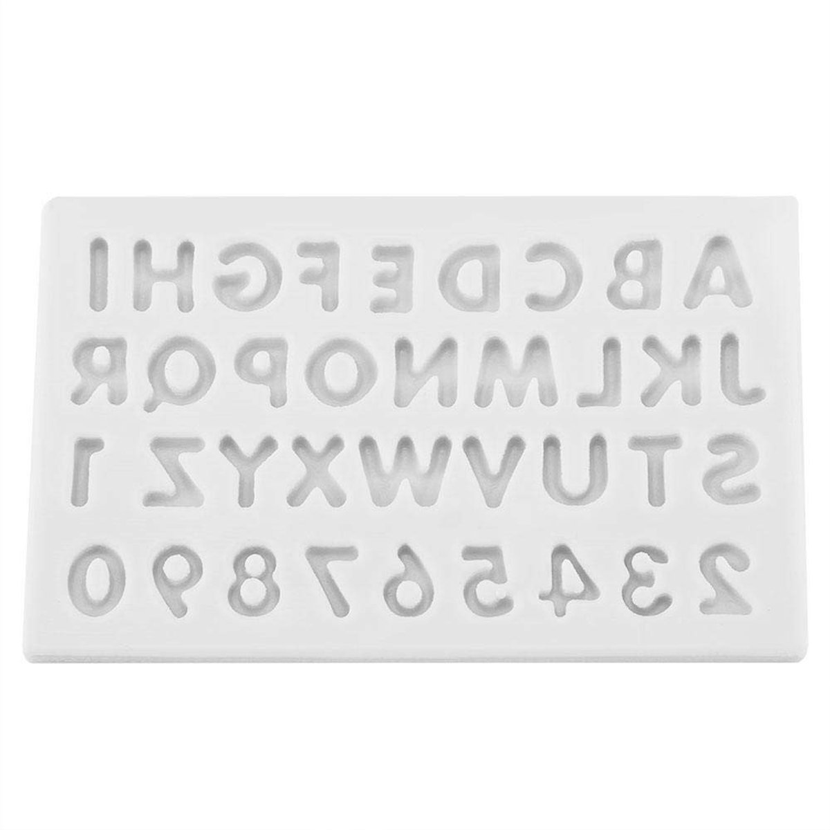 ONF3 - Silicone Mold - Letters en Cijfers - Creatief Bakken - Grijs - Chocolade en Fondant - Voor Taarten en Desserts - 11 x 8 x 2 cm