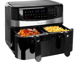 Dubbele Heteluchtfriteuse - Dubbele Airfryer - Gezond Koken - Smart Finish Functie - 2 x 5 Liter - Zwart