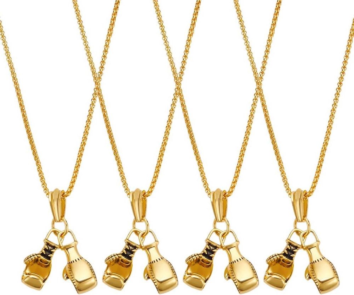 Bokshandschoen Hanger - Sport Ketting - Fitness Stijl - Verstelbaar Koord - 4 Stuks - Metaal