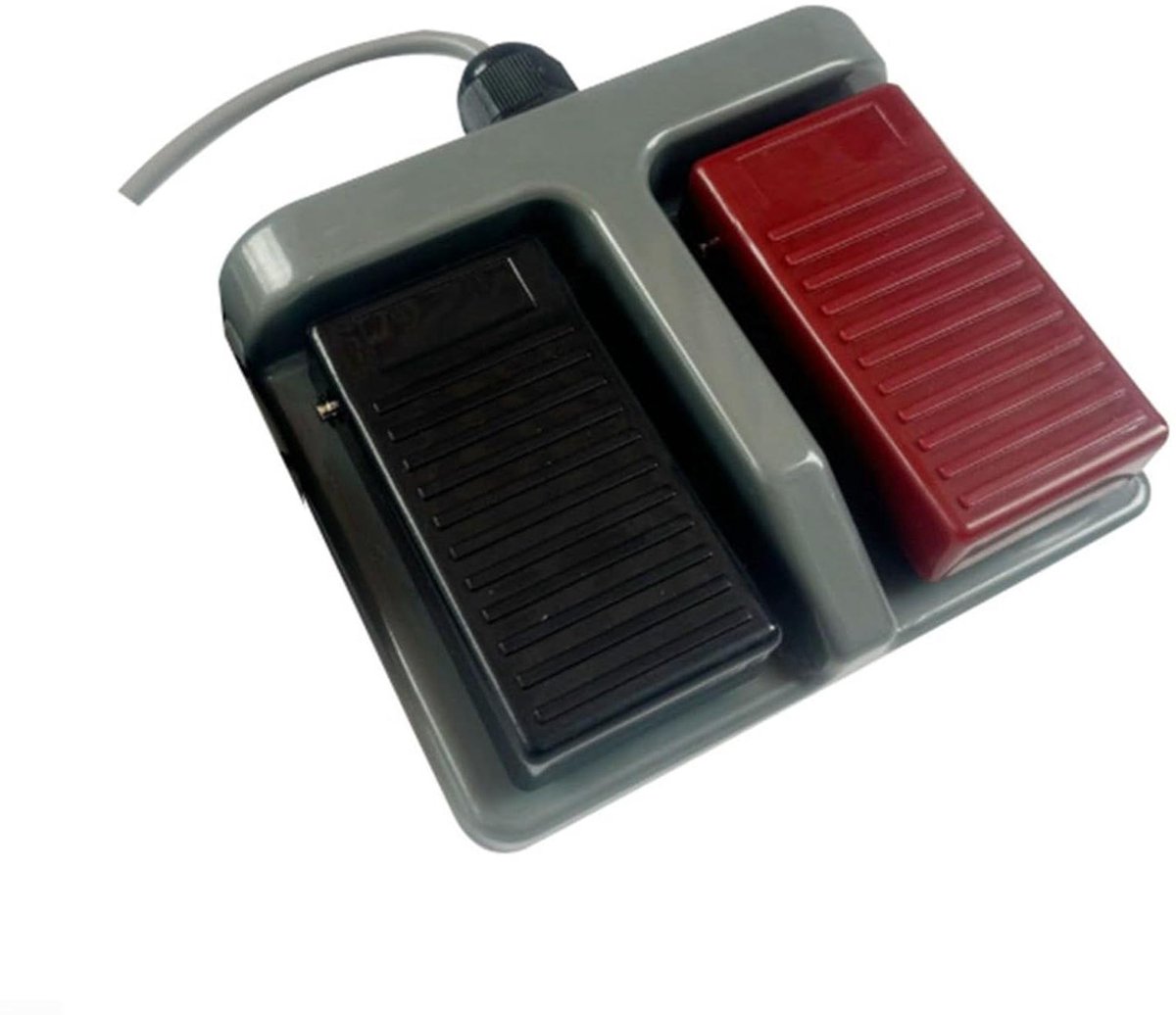 Dubbele Voetschakelaar - Pedaal Controller - Nauwkeurige Bediening - Aanpasbare Functionaliteit - 150 x 120 mm - Rood Zwart