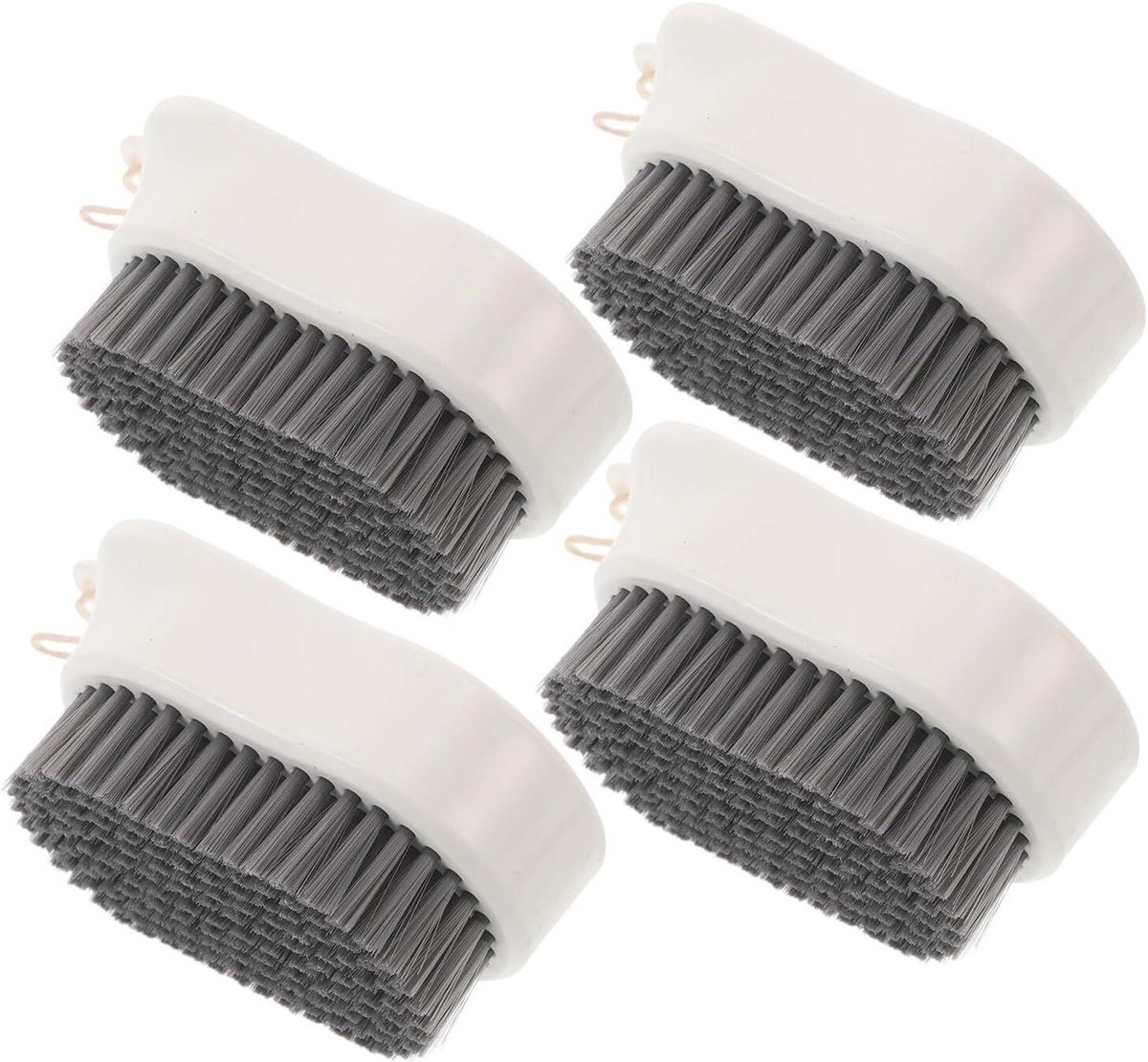 Zachte Wasborstel Set - Huishoudborstel Kleding - Textiel Reinigen - Ergonomische Grip - 4 Stuks - Meerkleurig