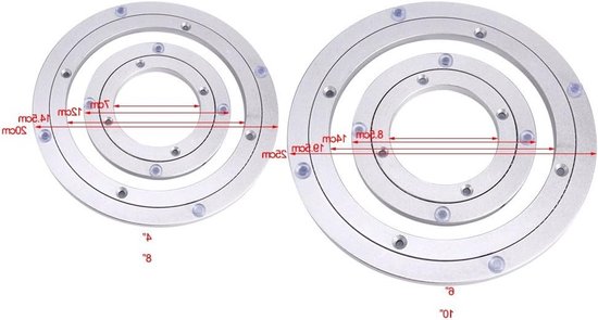 Ronde Draaitafel voor Eten, Stevige Lazy Susan Draaiplateau voor Gemakkelijk Serveren en Delen — afbeelding 2