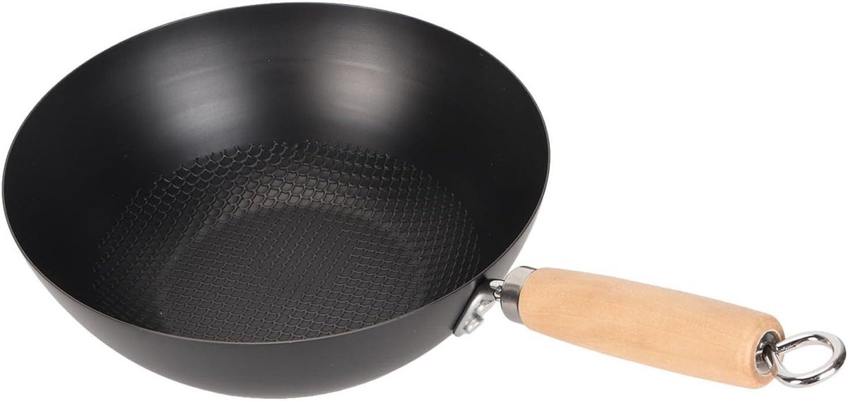 Gietijzeren Kookpan - Antiaanbak Pan - Veelzijdig Koken - Gelijkmatige Warmte - 20 cm - Zwart
