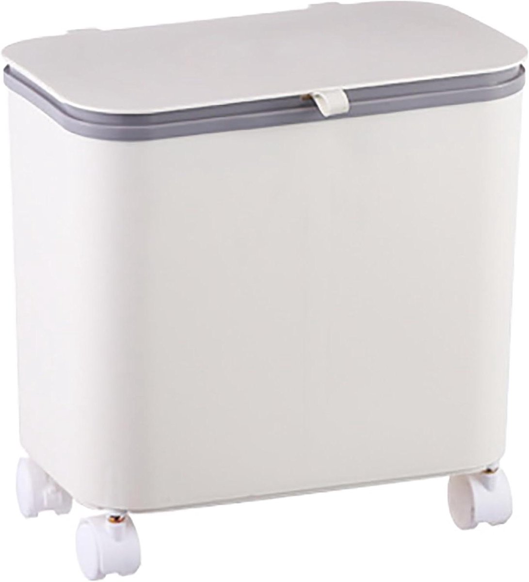 Compostbak Keuken - Afvalbak Compostbak - Afval Scheiden - Vastzetbare Wielen - 13 Liter - Wit