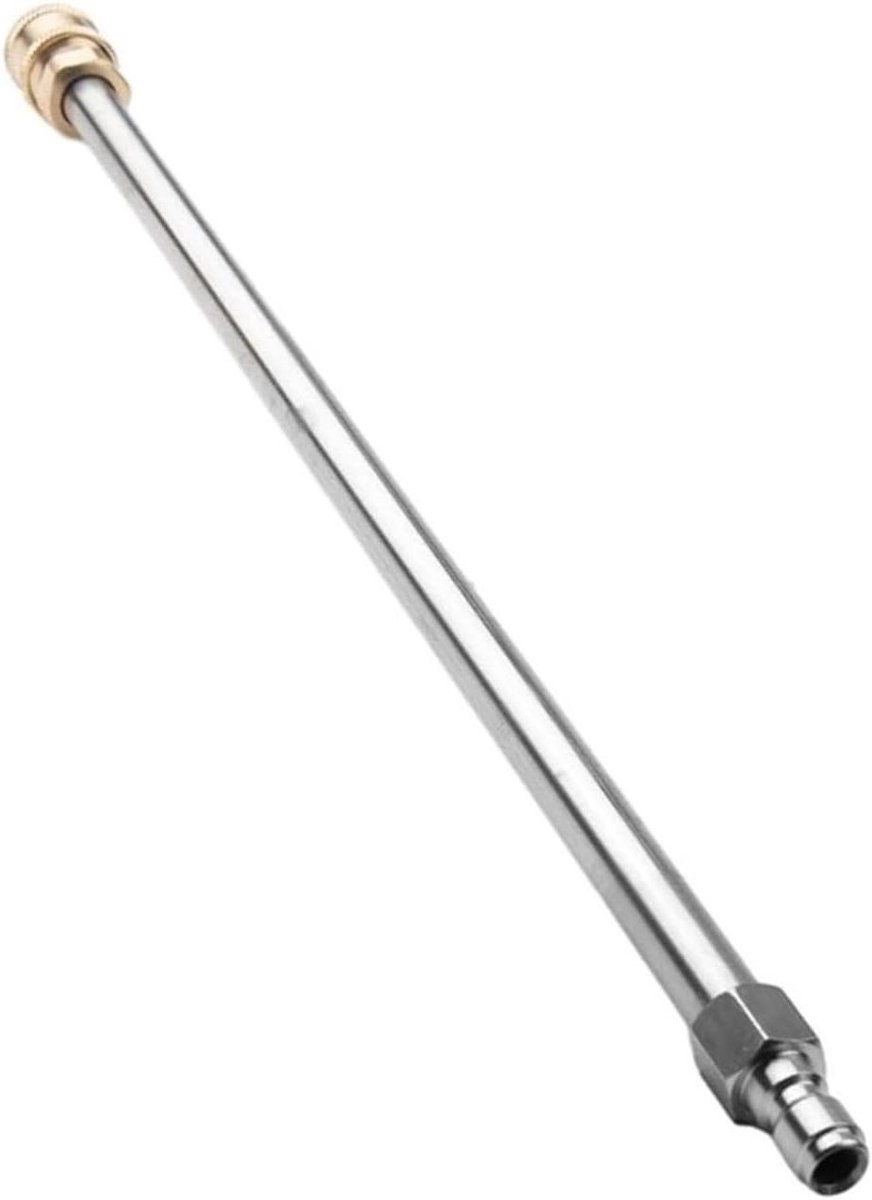Hogedrukreiniger Verlengstuk - Lans Verlenging - Moeilijk Bereikbaar - Roestvrij Staal - 40 cm - Zilver