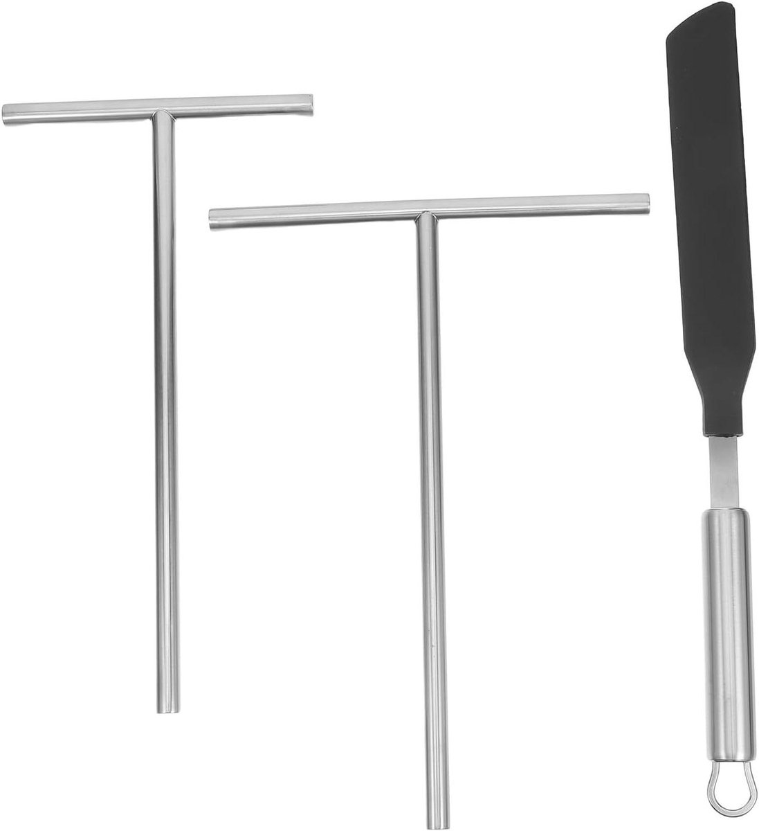 Pannenkoeken Gereedschap - Crêpe Set - Beslag Verdelen - Roestvrij Staal - 345 cm - Zilver