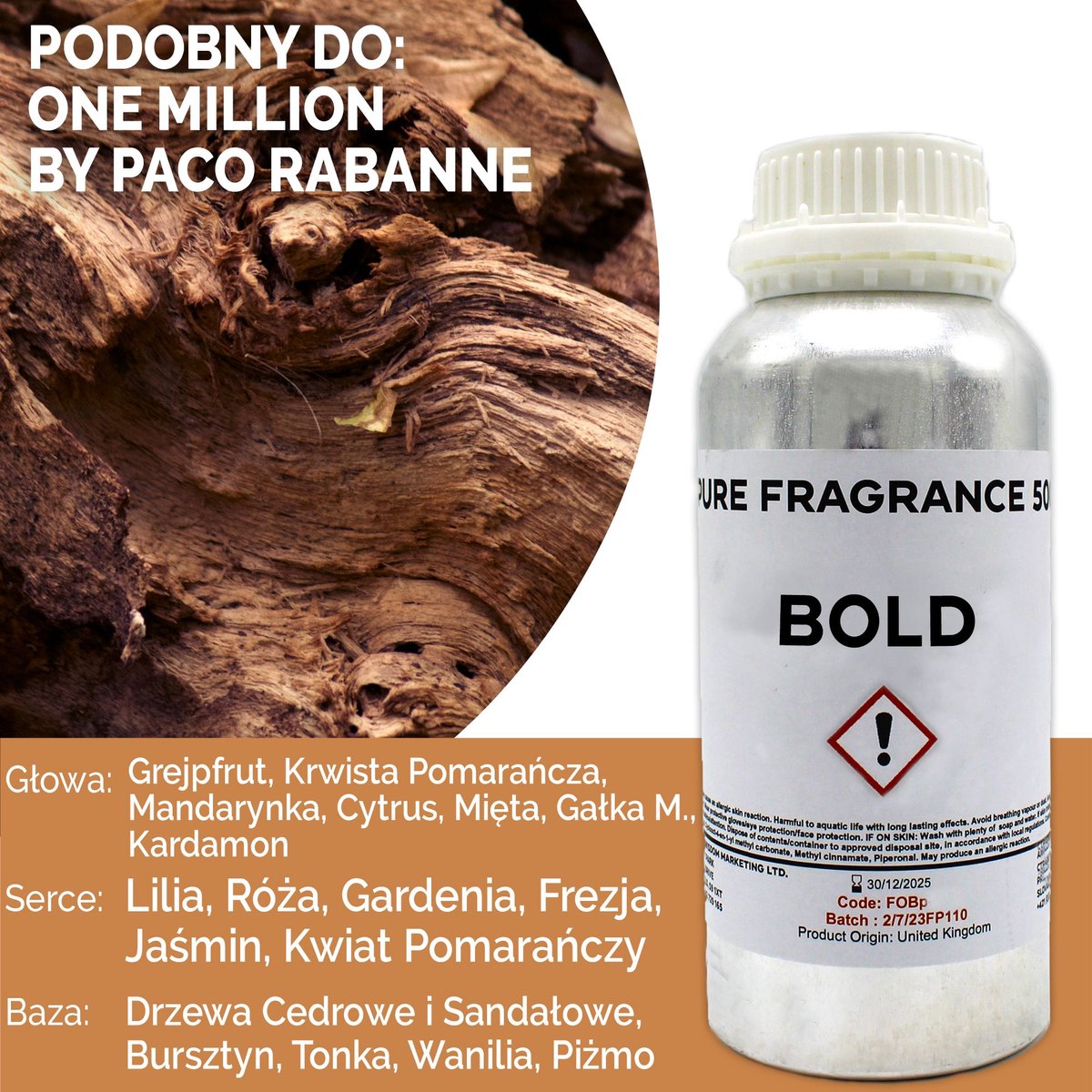 Bold Pure Fragrance Oil - 500ml