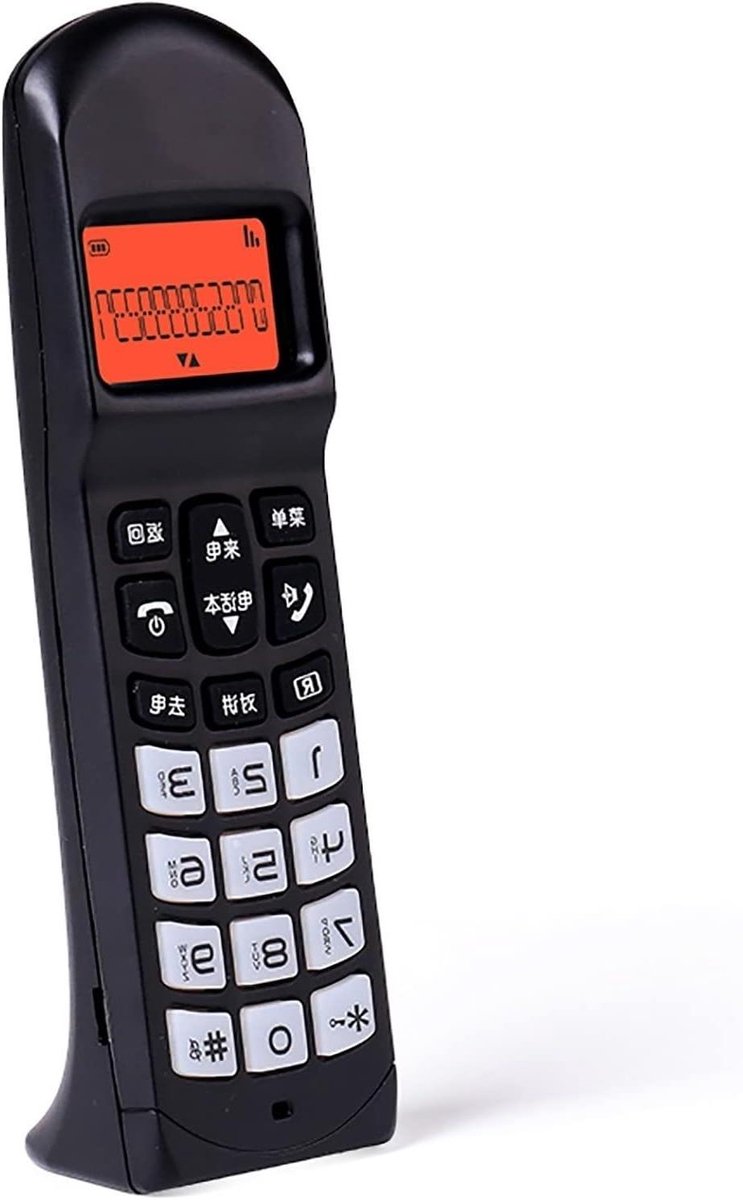 Draadloze Huistelefoon - Vaste Telefoon - Thuis Bellen - Stralingsvrij Bellen - Uitbreidbaar 4 handsets - Zwart