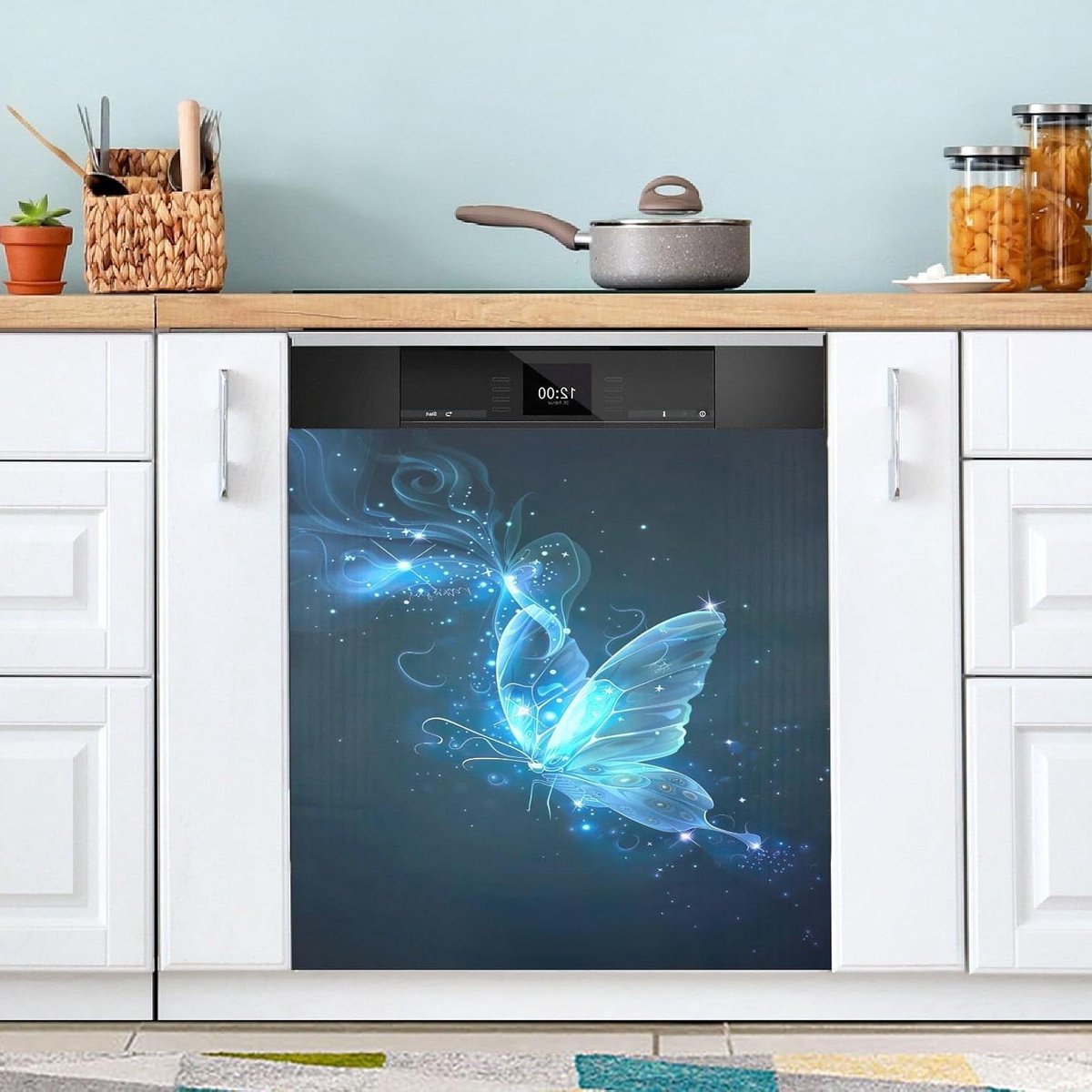Vaatwasserhoezen - Keuken decoratie - Keuken opfrissen - Magnetische bevestiging - 23 x 26 inch - Vlinder