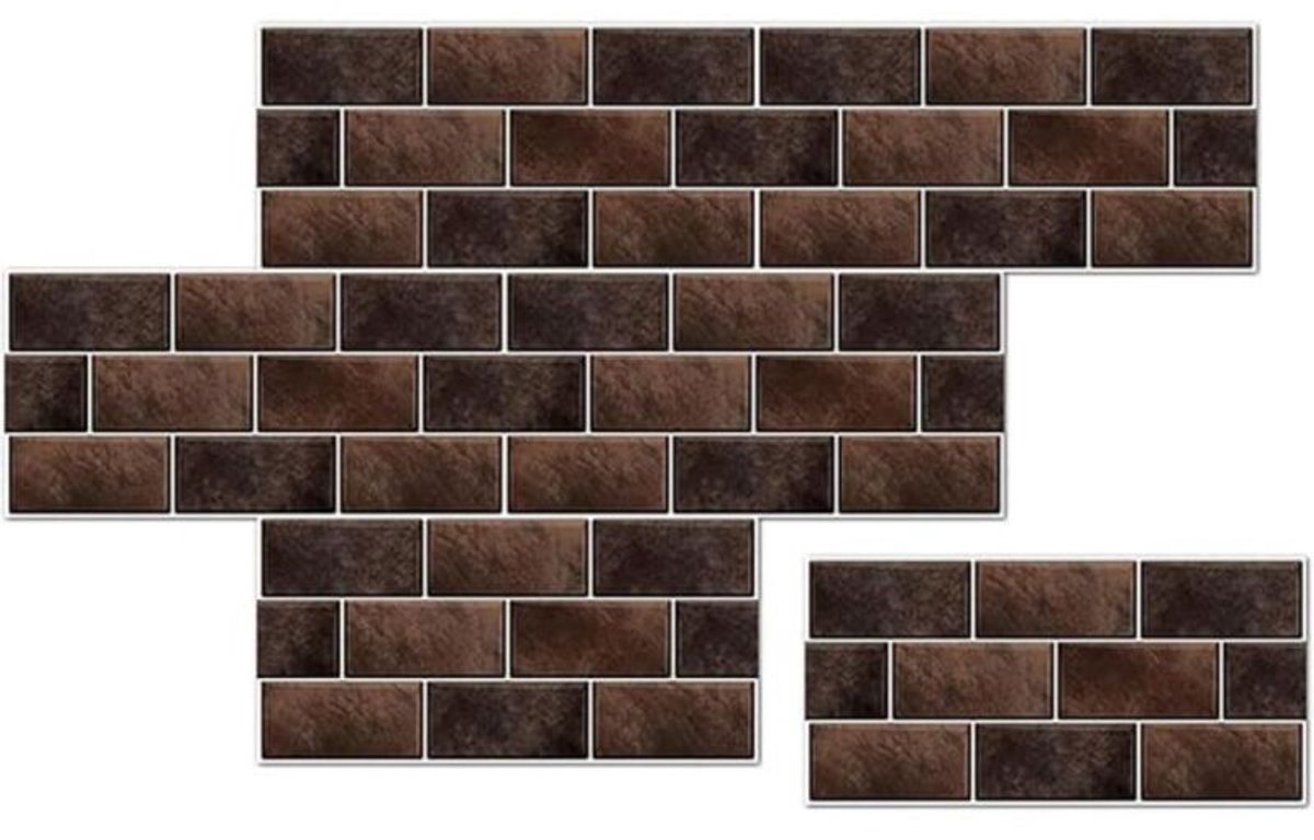 Zes waterdichte, gladde, vlekbestendige decoratieve keramische tegelpanelengeschikt voor k