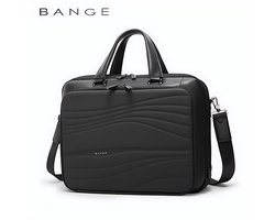 CarryQuest® - BANGE Laptoptas 15.6 inch – Laptop Aktetas - Laptopvak, Organizer, Schouderband - Trolleyband – Zakelijke Werktas - Dames - Heren – Waterafstotend - Zwart