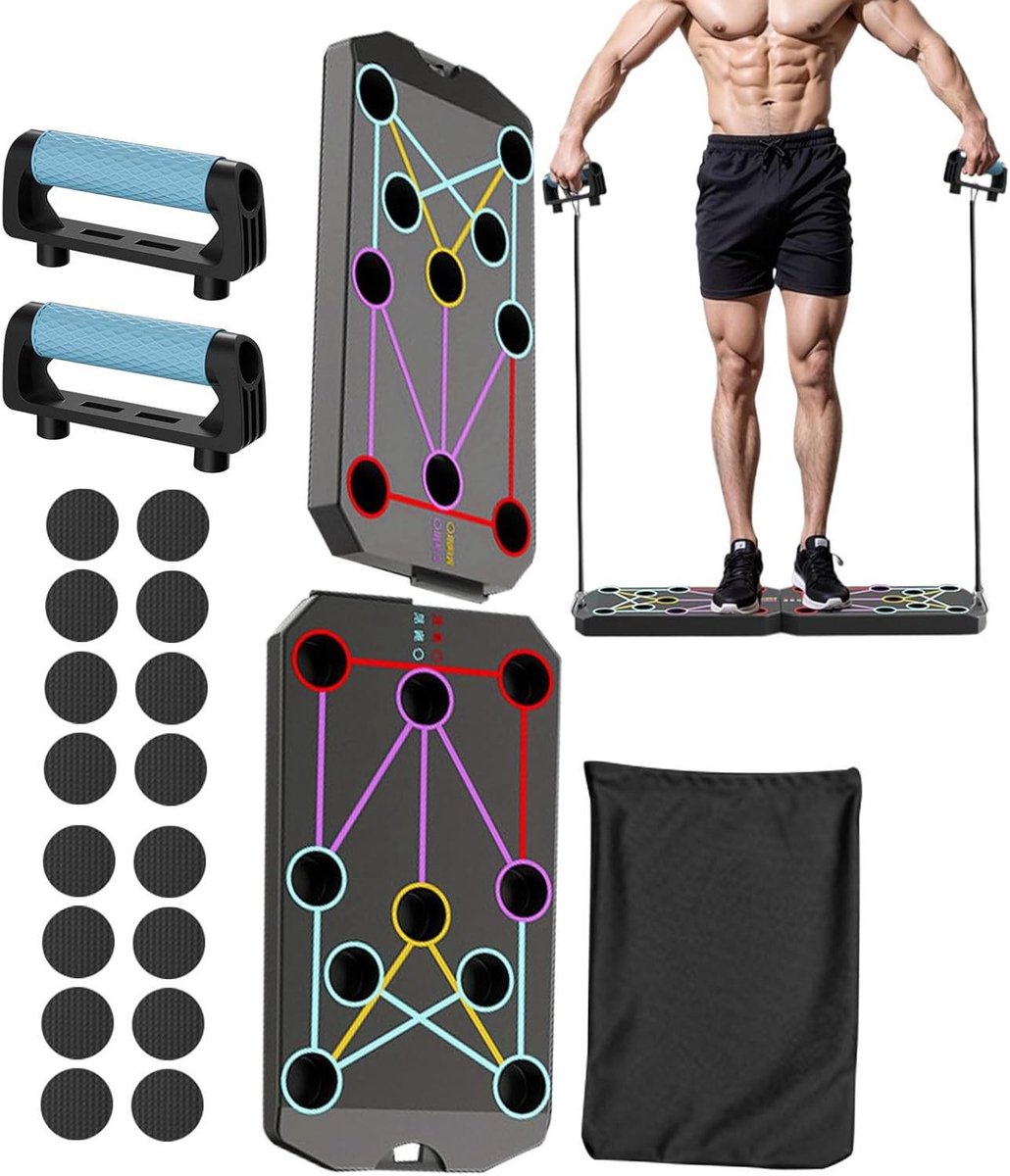 Fitness Pushup Board - Spier Trainingsbord - Kracht en Uithouding - Kleurgecodeerde Zones - 40 x 20 x 7 cm