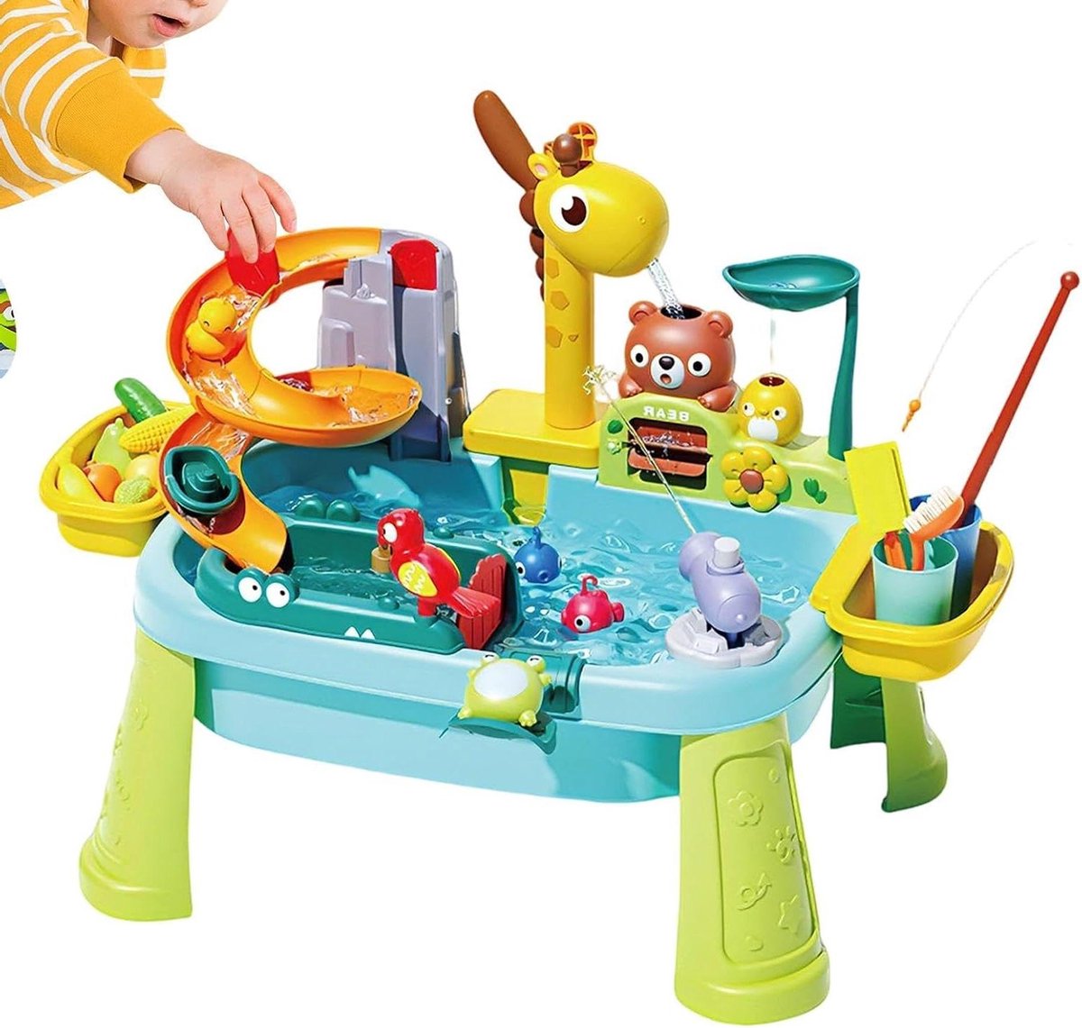 Watertafel - Speelgootsteen - Fantasie spel - Stromend water - 59x33x42 cm - Blauw