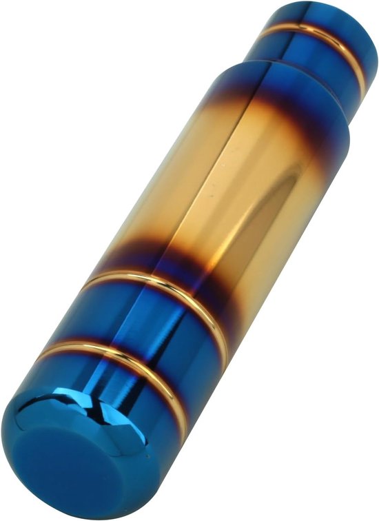 Versnellingspookknop Aluminium - Schakelknop Sportief - Comfortabel Rijden - Universele Pasvorm - 3 Adapters - Goud Blauw — afbeelding 3