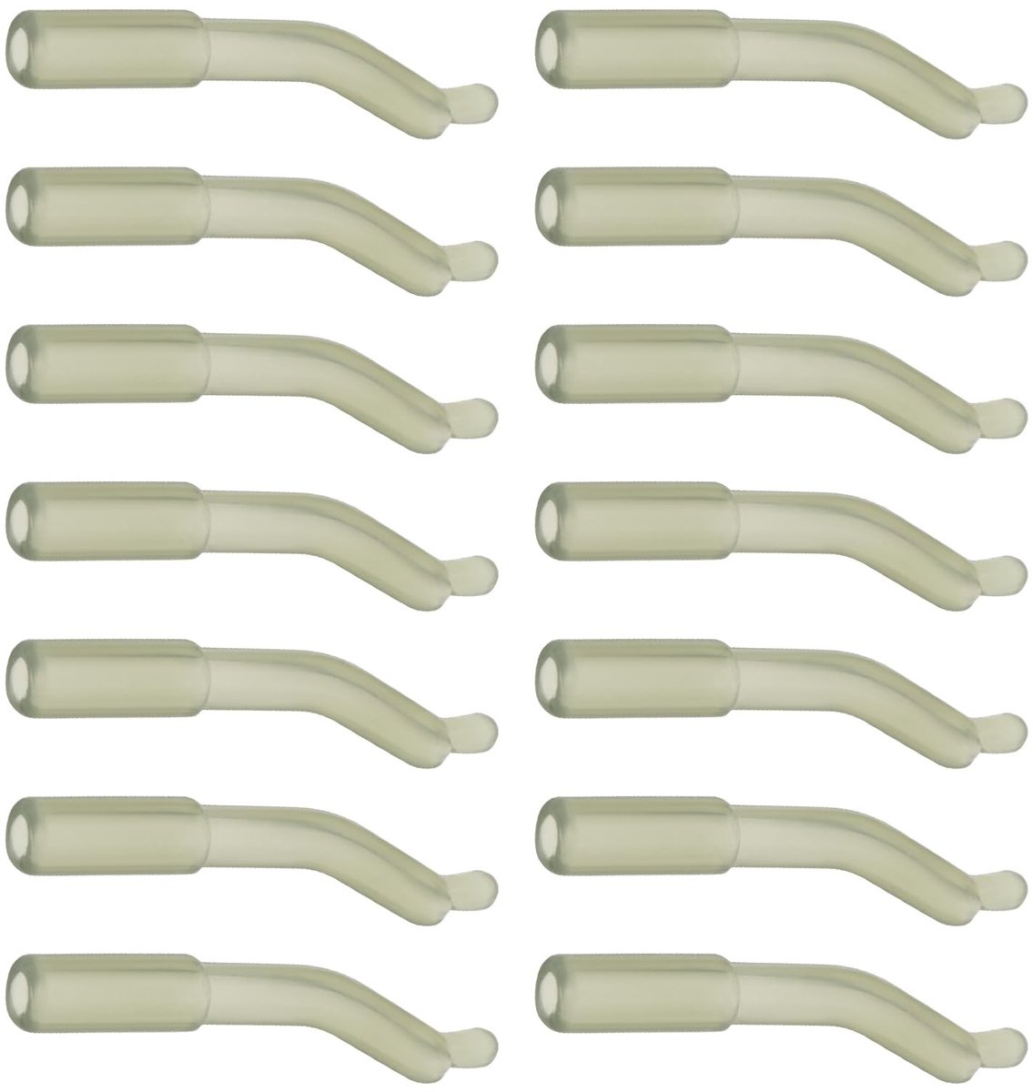 Dailygoods- Vishaak 100 Stuks - Kickers - Karper Vissen - Terminal - Rubberen Slang - 19x2.6mm - Geoptimaliseerde Haakpositionering - Haakkicker