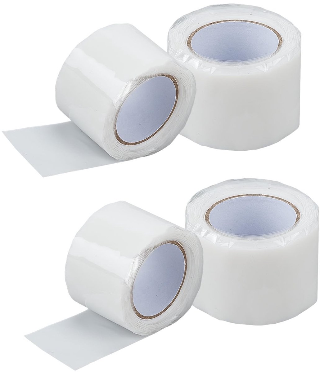 Dailygoods- Paardenbit-plakband 4 Rollen - Siliconenpapier - Beschermt Elastische Bitten - Accessoires voor Bits - Afmetingen 2,5 cm x 10 cm - Wit - Bitband